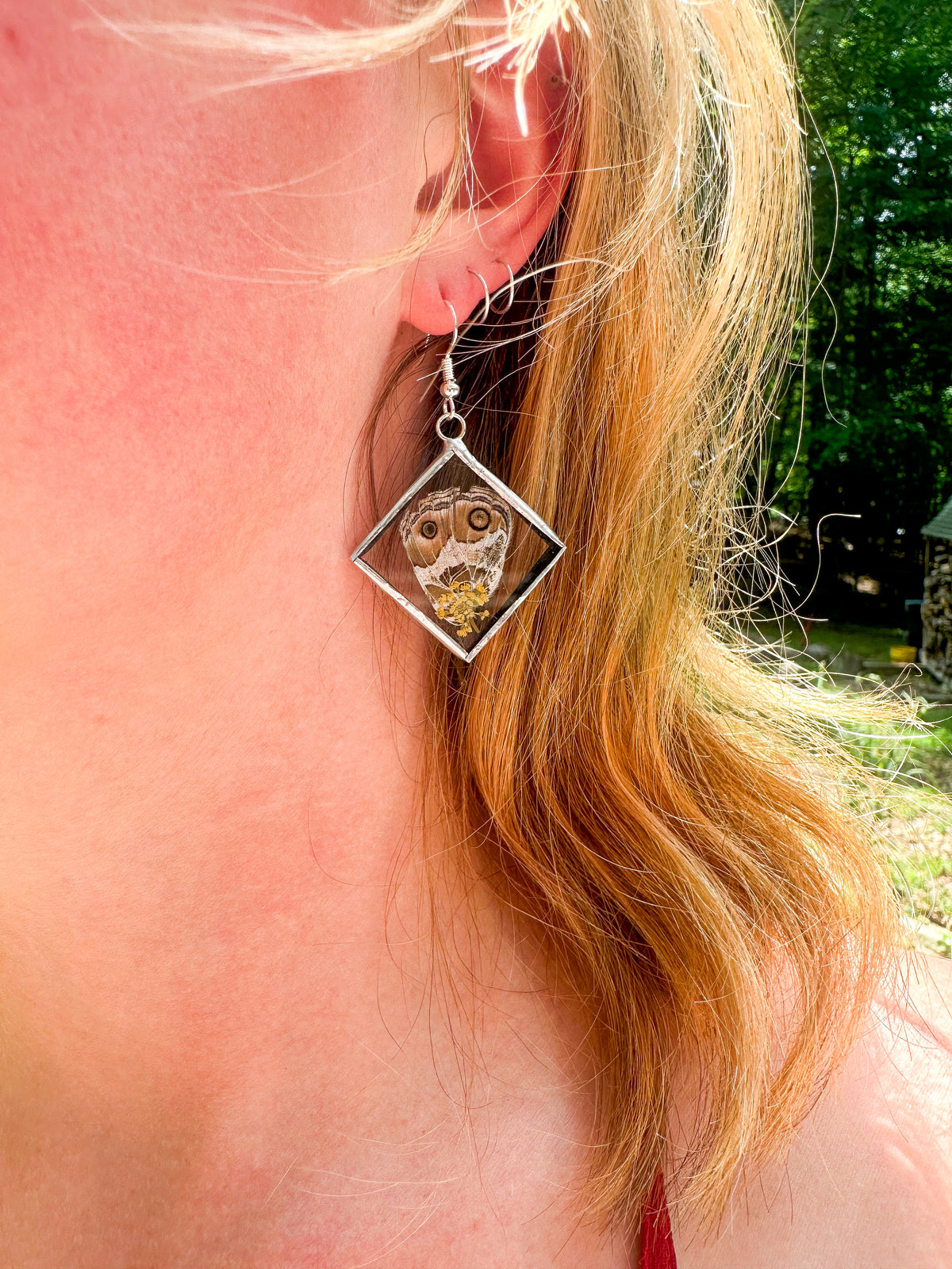 American Lady earrings with Golden Alexander