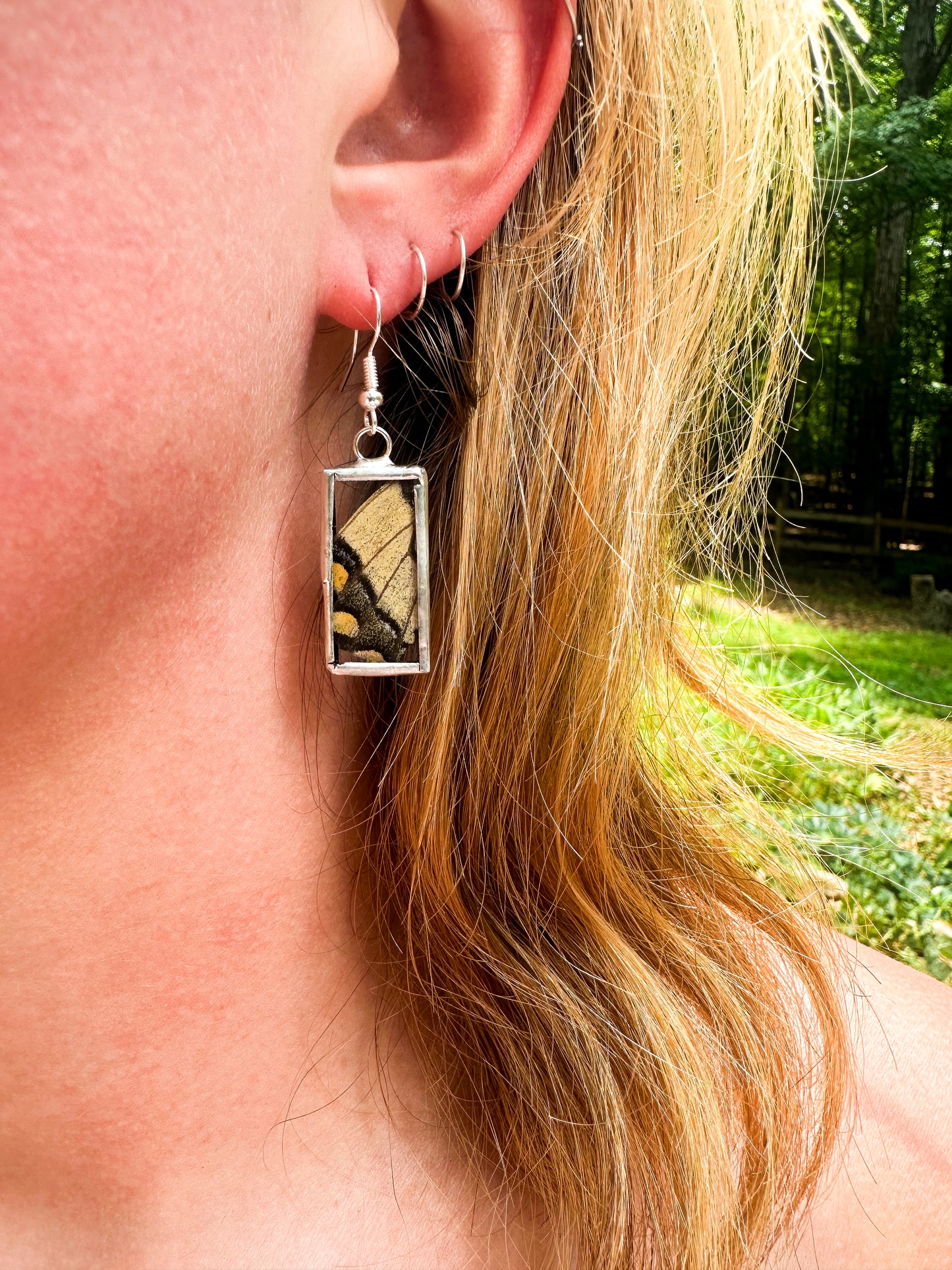 Tiger Swallowtail earrings (short rectangle)
