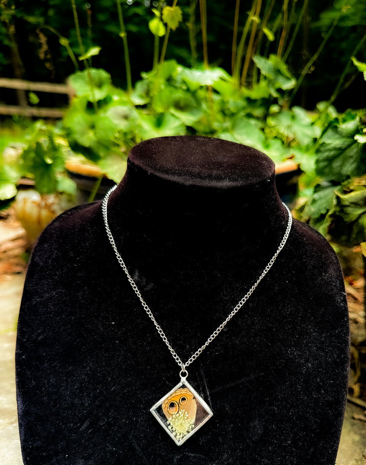 Common Buckeye necklace (diamond)
