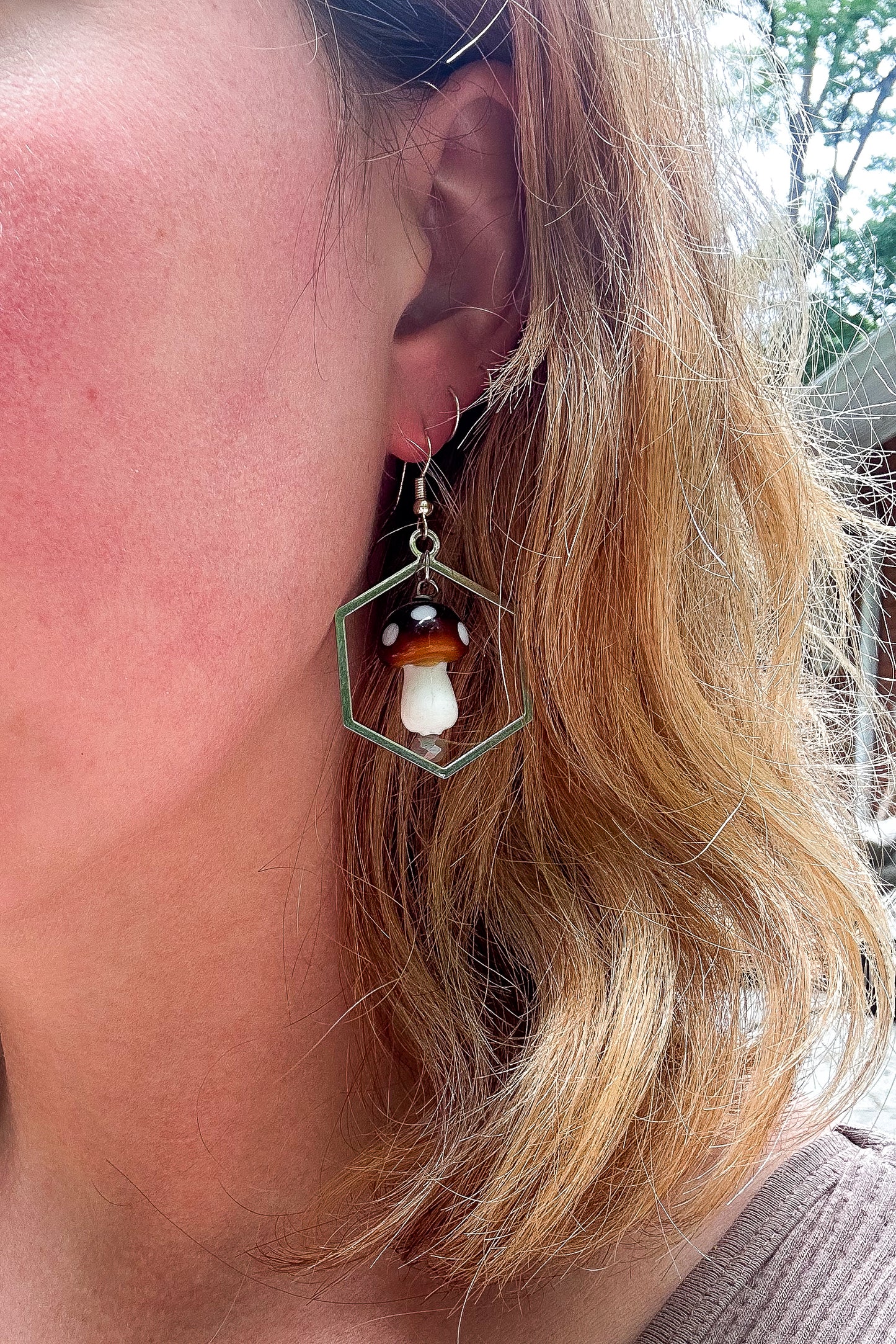 Mushroom earrings