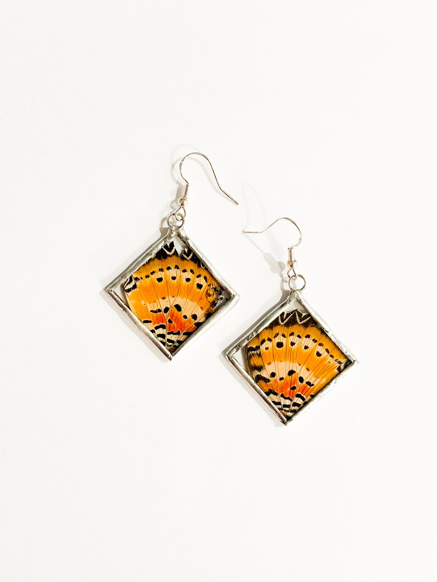 Fritillary wing earrings