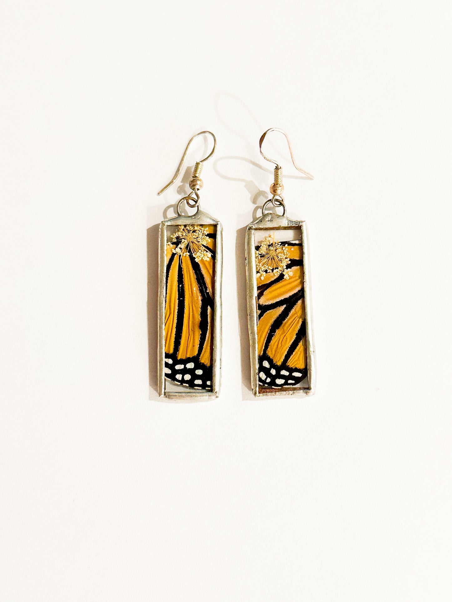 Monarch wing earrings