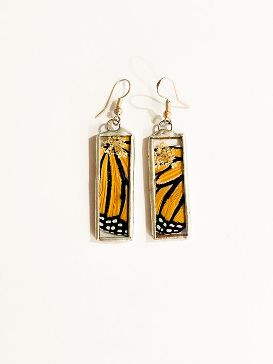 Monarch wing earrings