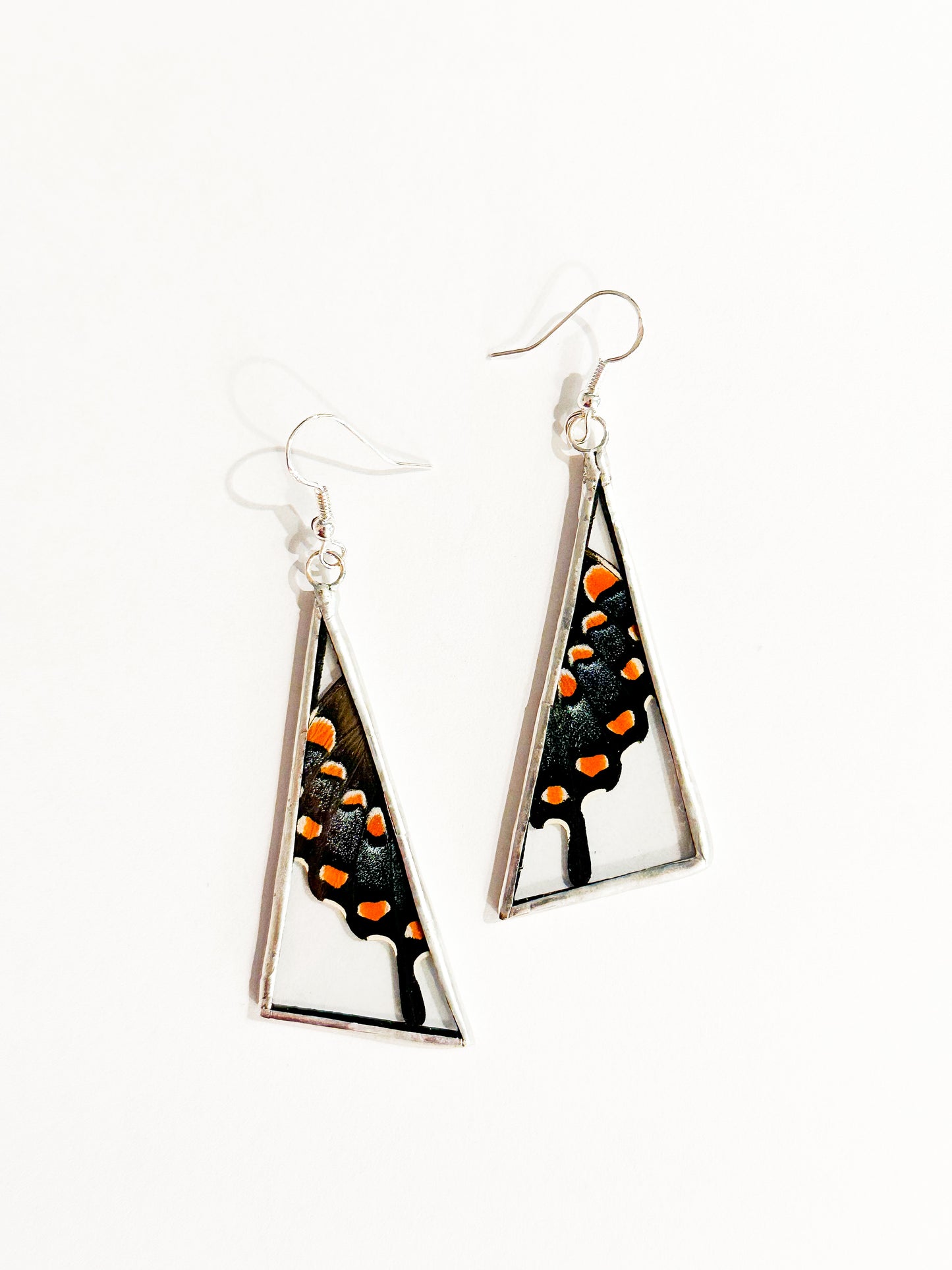 Spicebush swallowtail earrings (Long triangle)