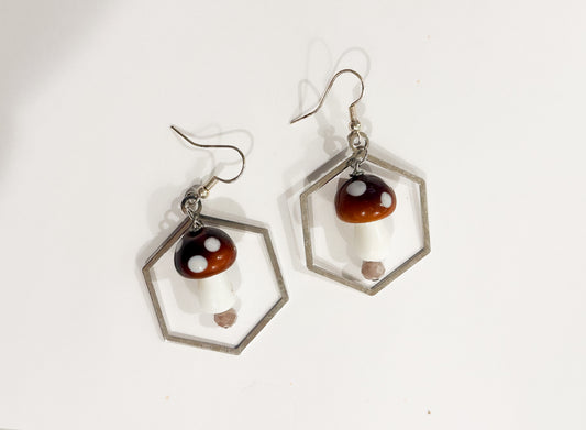 Mushroom earrings