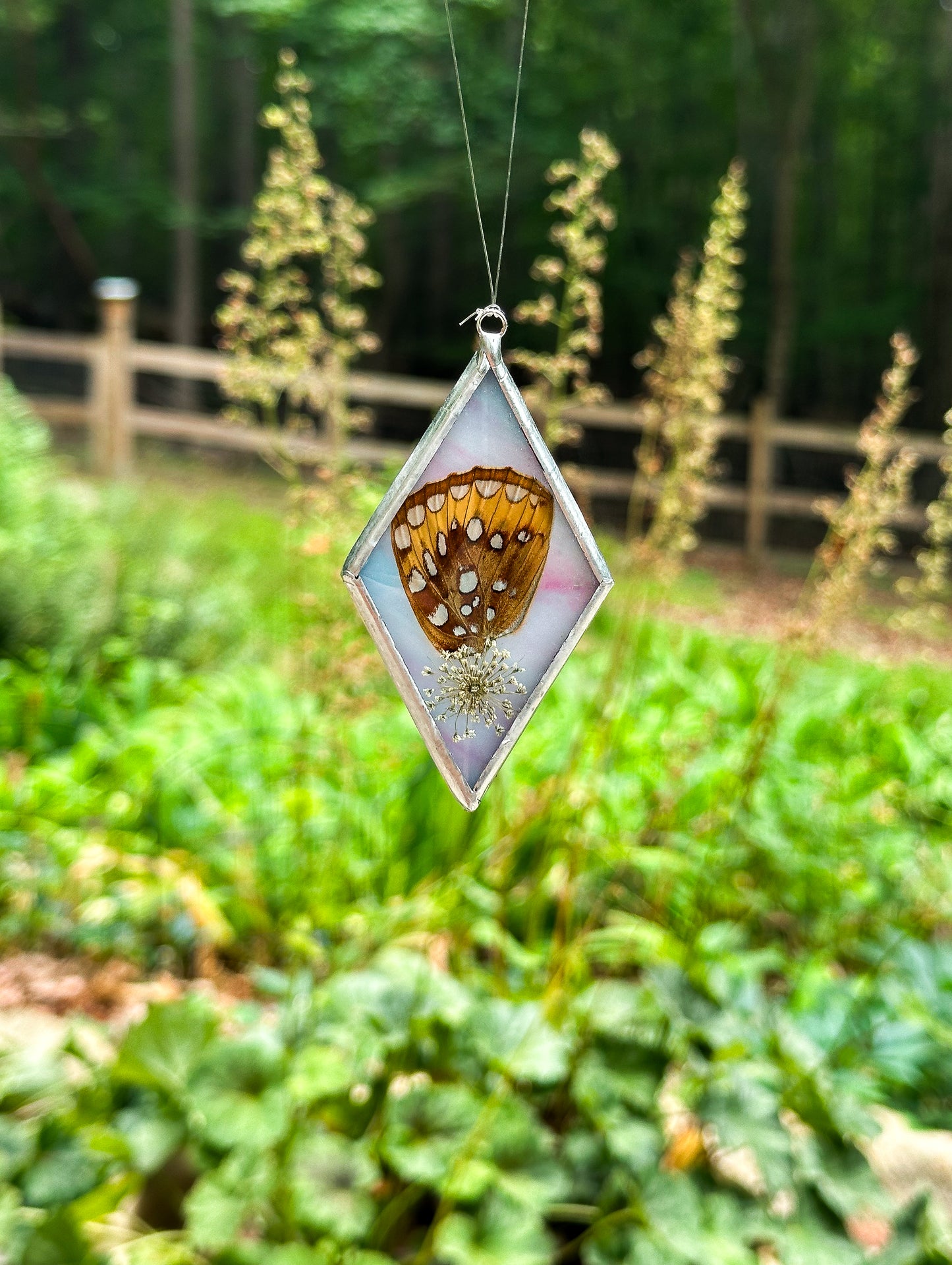 Great Spangled Fritillary wing purple ornament