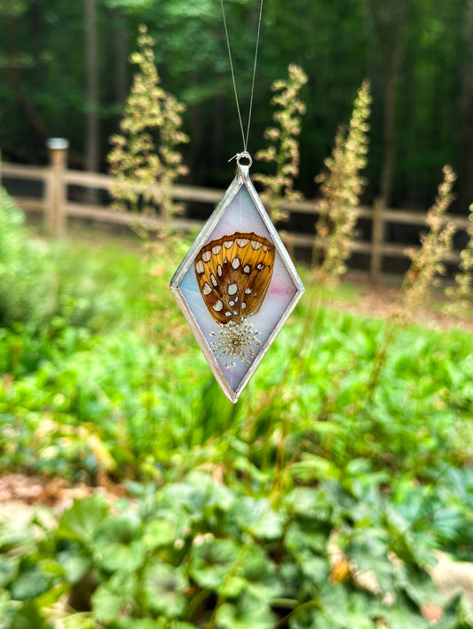 Great Spangled Fritillary wing purple ornament