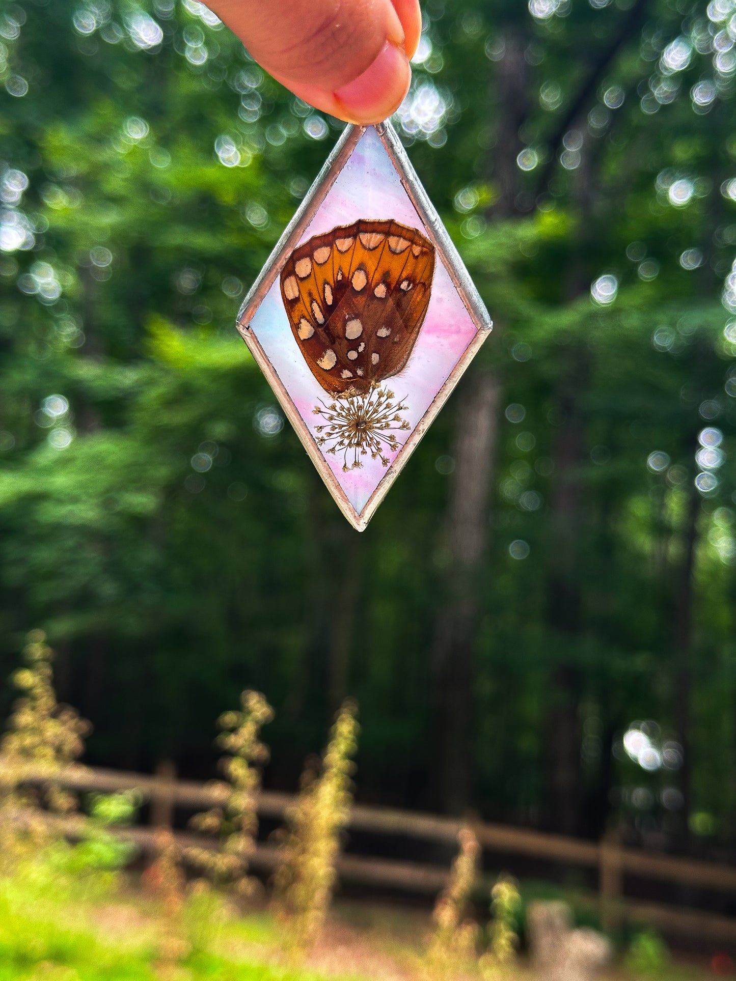 Great Spangled Fritillary wing purple ornament