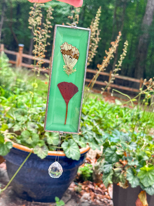 Butterfly and ginko rectangular mobile