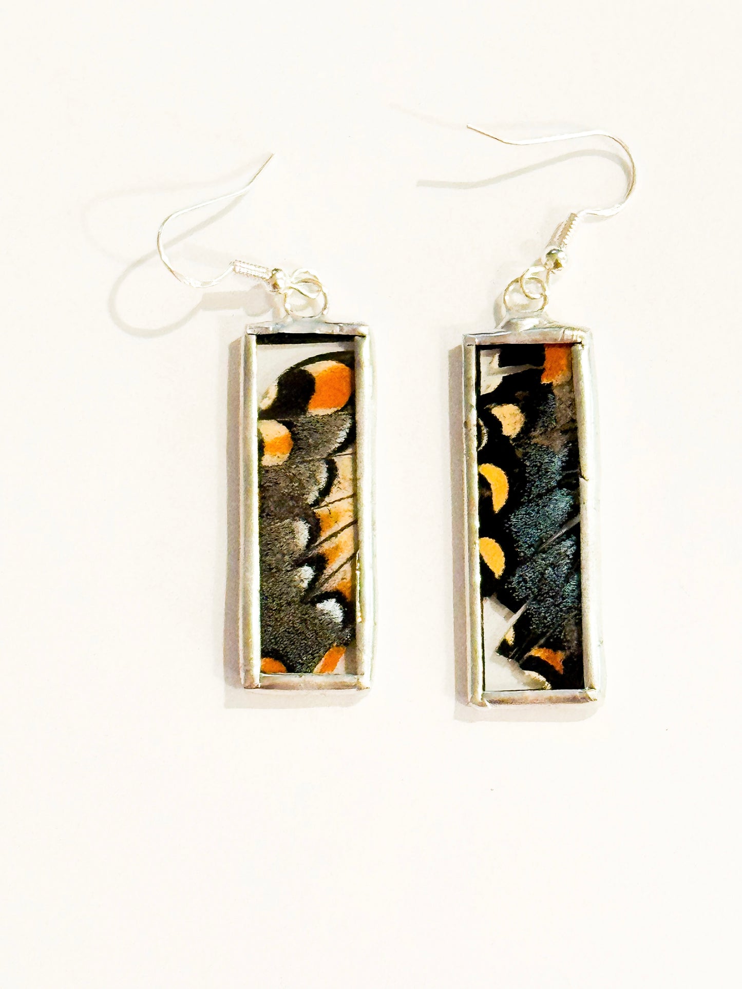 Tiger swallowtail earrings (rectangle)