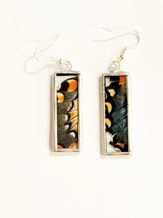 Tiger swallowtail earrings (rectangle)