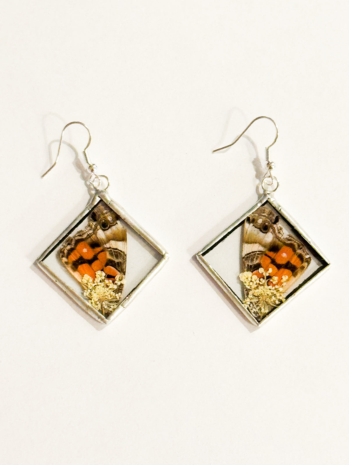 American Lady wing earrings (diamond)