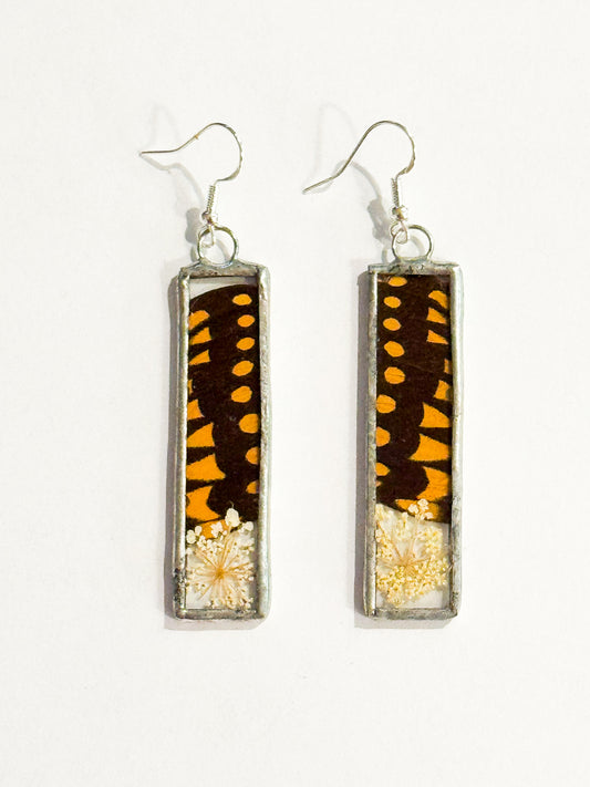 Swallowtail earrings (long rectangle)