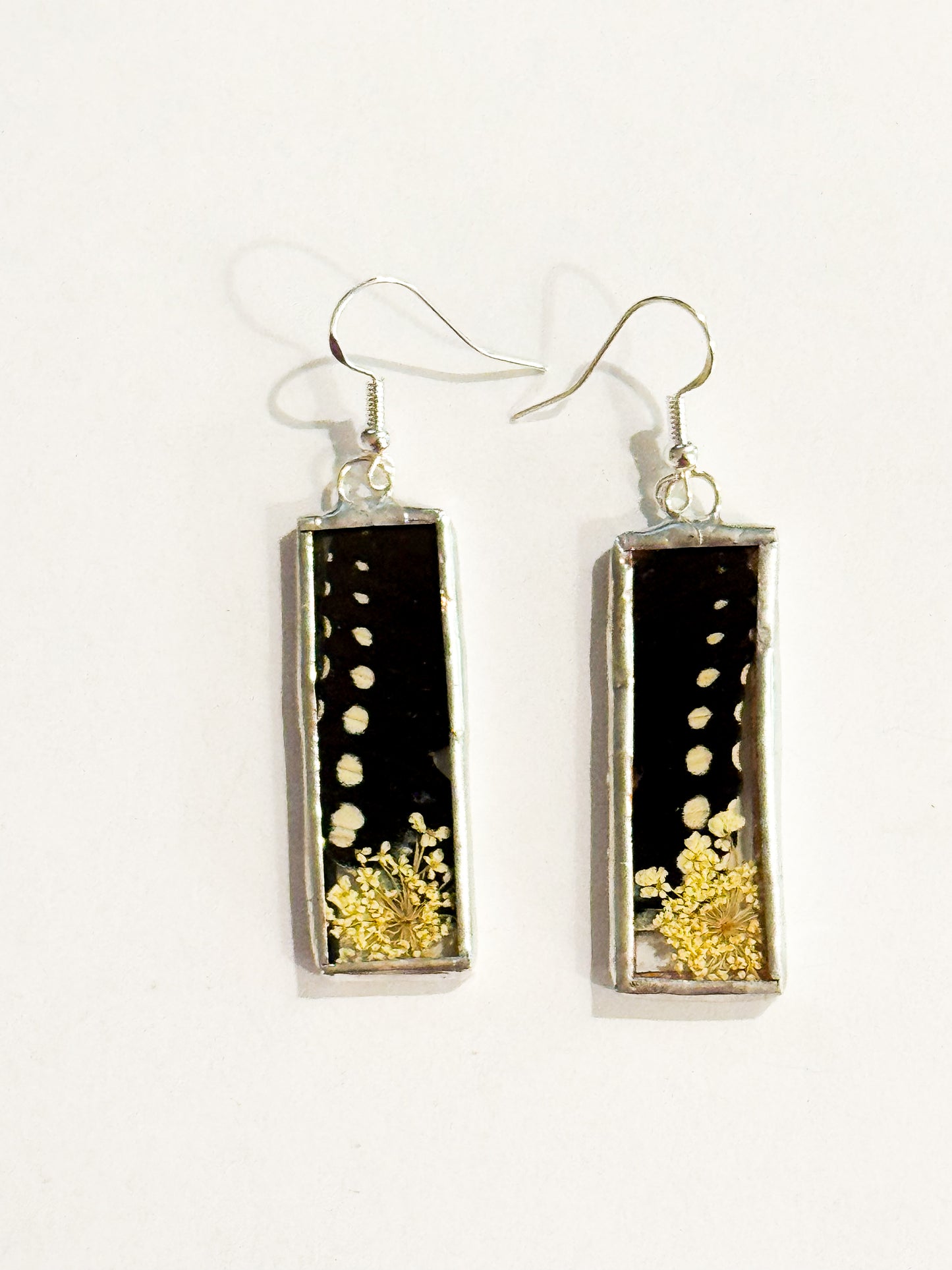 Spicebush swallowtail earrings (top wing, rectangle)