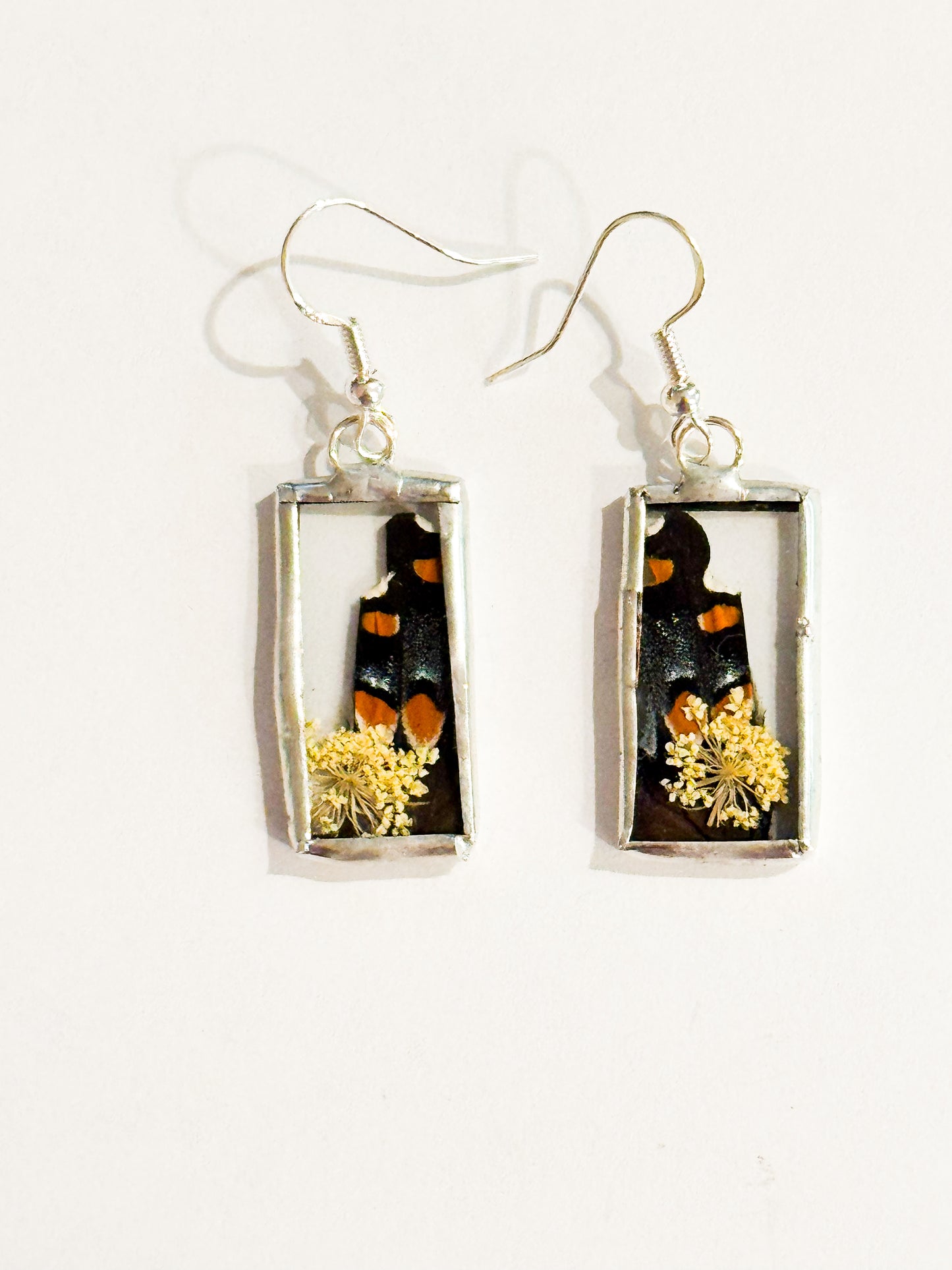 Spicebush Swallowtail earrings (short rectangle)