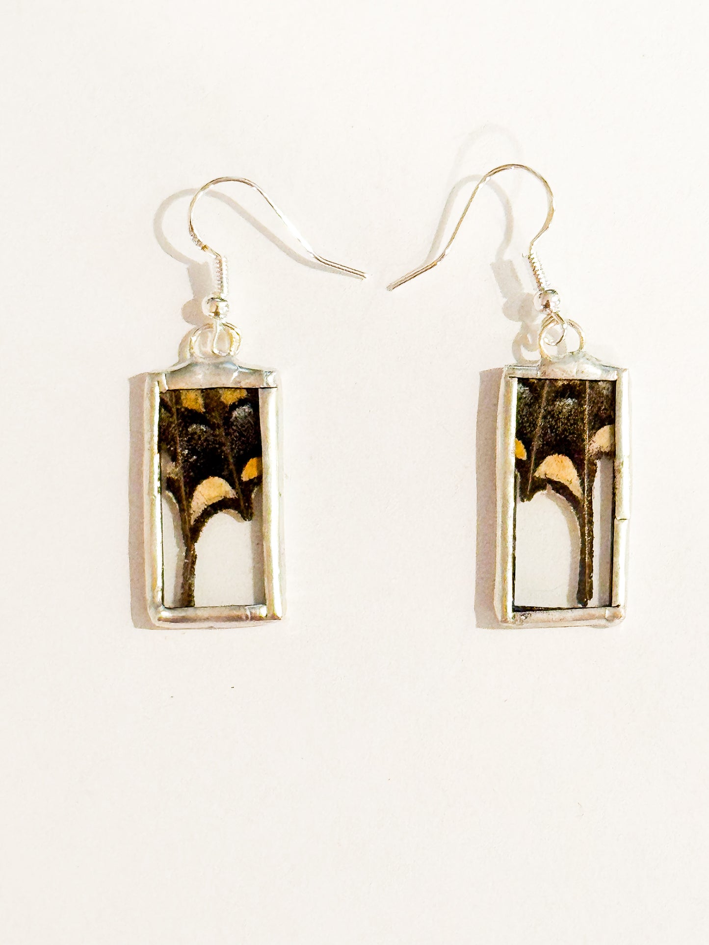 Swallowtail earrings (small rectangle)