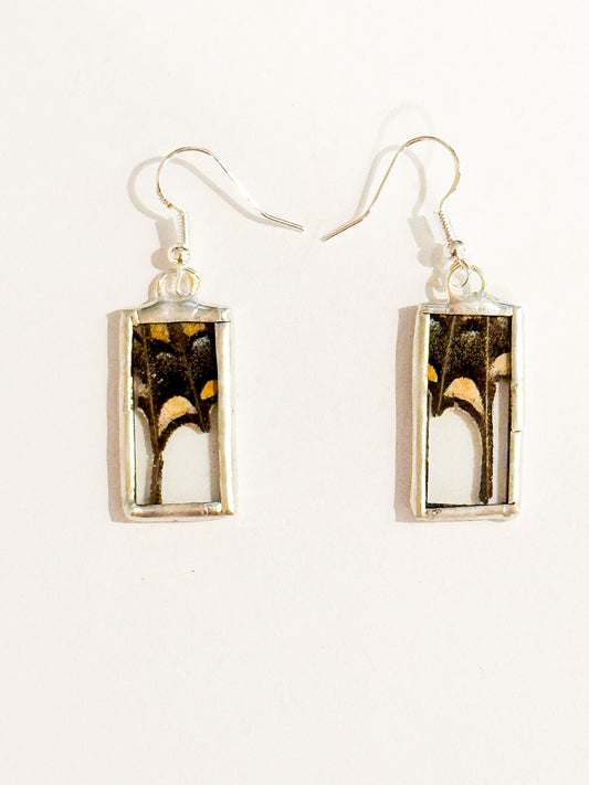 Swallowtail earrings (small rectangle)
