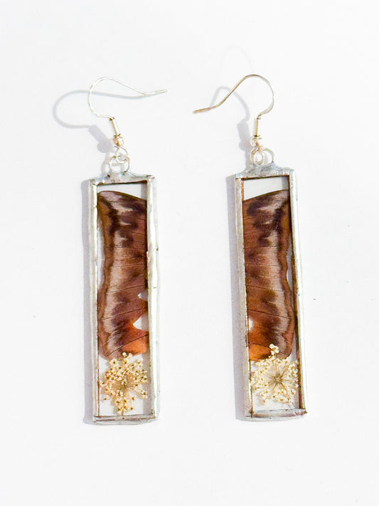 Moth wing earrings