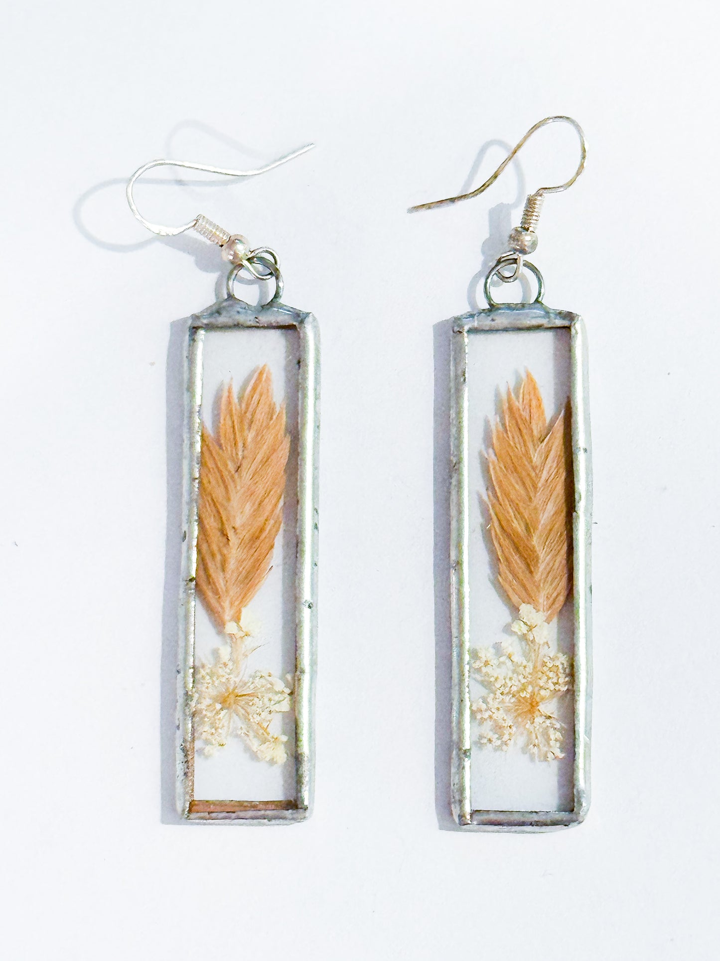 River oat earrings (Large rectangle)